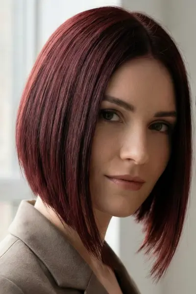 Môj salón Bratislava - vínovo červená a bob